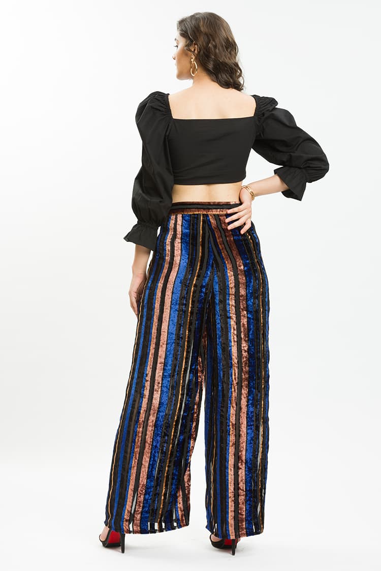 Velvet Stripe Trousers
