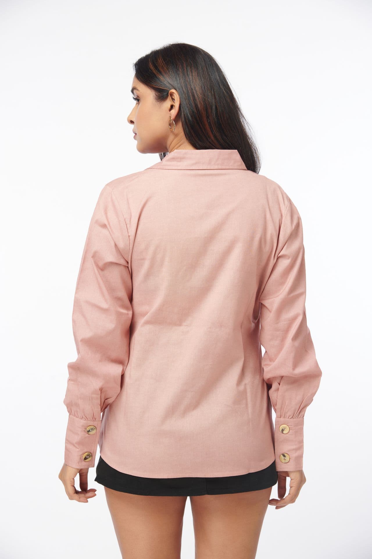 Asymmetric Biege Blazer Top