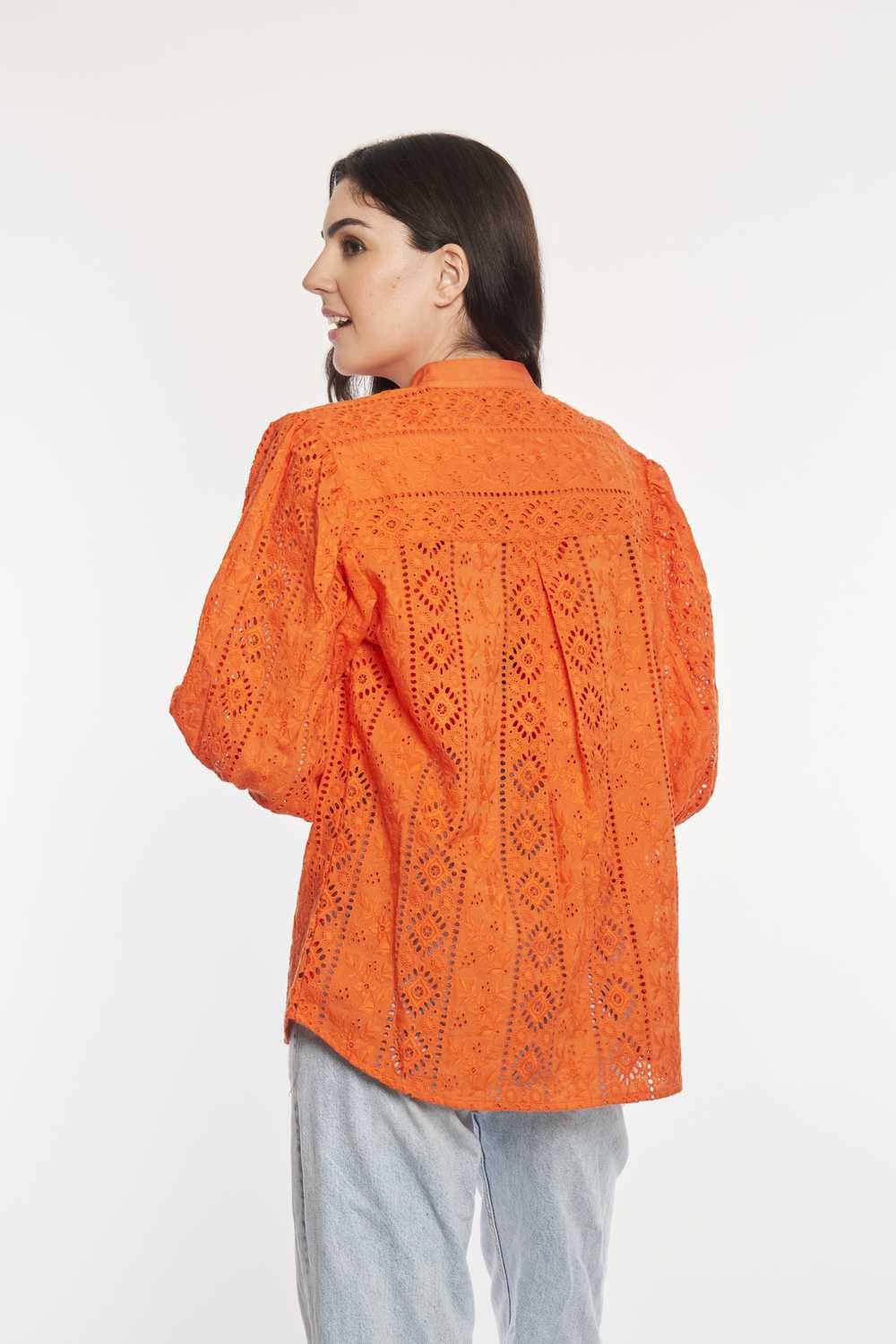 Broderie Puff Sleeve Shirt